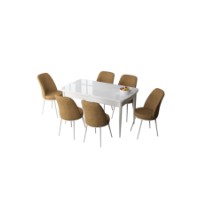 Комплект для столовой Hanah Home Zen White Cappuccino фото №2 — интернет-магазин Desire.md