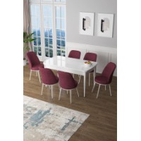 Комплект для столовой Hanah Home Zen White Burgundy