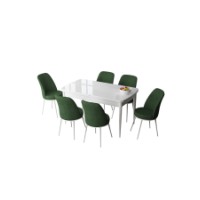 Комплект для столовой Hanah Home Zen White Khaki фото №2 — интернет-магазин Desire.md