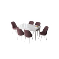 Комплект для столовой Hanah Home Zen White Dusty Rose фото №2 — интернет-магазин Desire.md