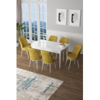 Комплект для столовой Hanah Home Zen White Mustard