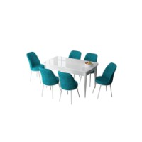 Комплект для столовой Hanah Home Zen White Turquoise фото №2 — интернет-магазин Desire.md