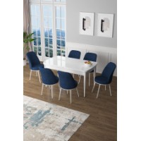 Комплект для столовой Hanah Home Zen White Navy Blue
