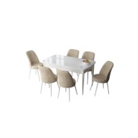 Комплект для столовой Hanah Home Zen White Cream фото №2 — интернет-магазин Desire.md
