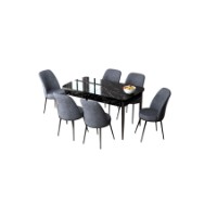 Комплект для столовой Hanah Home Zen Black Marble Fume фото №2 — интернет-магазин Desire.md
