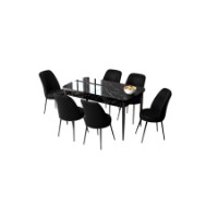 Комплект для столовой Hanah Home Zen Black Marble Black фото №2 — интернет-магазин Desire.md