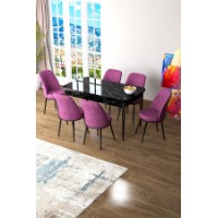 Комплект для столовой Hanah Home Zen Black Marble Purple