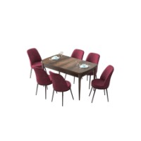 Комплект для столовой Hanah Home Zen Baroque Burgundy фото №2 — интернет-магазин Desire.md