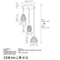 Люстра Opviq Berk 16401 2 фото №6 — интернет-магазин Desire.md