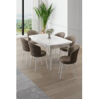 Комплект для столовой Hanah Home Asfel White Cappuccino
