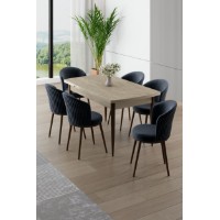 Комплект для столовой Hanah Home Asfel Travertine Anthracite