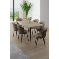 Комплект для столовой Hanah Home Asfel Travertine Cappuccino
