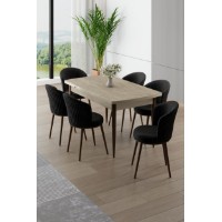 Комплект для столовой Hanah Home Asfel Travertine Black
