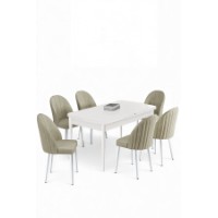 Комплект для столовой Hanah Home Enya White Cream фото №2 — интернет-магазин Desire.md