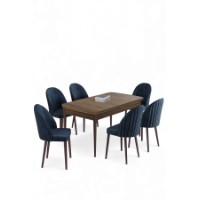 Комплект для столовой Hanah Home Enya Baroque Anthracite фото №2 — интернет-магазин Desire.md