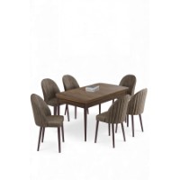 Комплект для столовой Hanah Home Enya Baroque Cappuccino фото №2 — интернет-магазин Desire.md