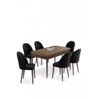 Комплект для столовой Hanah Home Enya Baroque Black фото №2 — интернет-магазин Desire.md