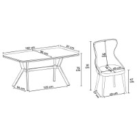 Set mobilă pentru bucătărie Hanah Home Esla White Marble Chrome Anthracite imaginea #3 — magazin online Desire.md