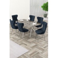 Комплект для столовой Hanah Home Esla Anthracite Chrome