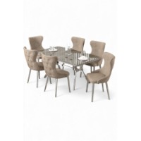 Set mobilă pentru bucătărie Hanah Home Esla Anthracite Chrome Cappuccino imaginea #2 — magazin online Desire.md