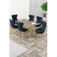 Комплект для столовой Hanah Home Esla Anthracite Gold