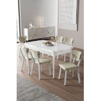 Комплект для столовой Hanah Home Exve White Cream