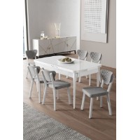 Комплект для столовой Hanah Home Exve White Grey