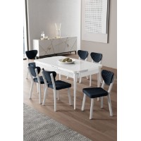 Комплект для столовой Hanah Home Exve White Anthracite