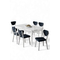 Комплект для столовой Hanah Home Exve White Anthracite фото №2 — интернет-магазин Desire.md