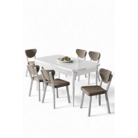 Set mobilă pentru bucătărie Hanah Home Exve White Cappuccino imaginea #2 — magazin online Desire.md
