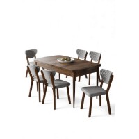 Комплект для столовой Hanah Home Exve Baroque Grey фото №2 — интернет-магазин Desire.md
