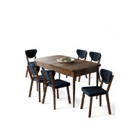 Комплект для столовой Hanah Home Exve Baroque Anthracite фото №2 — интернет-магазин Desire.md