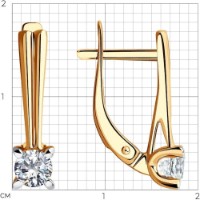 Cercei SOLOVOV JEWELRY 51-120-00782-1 2,23g imaginea #4 — magazin online Desire.md