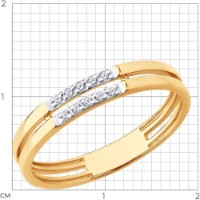 Inel SOLOVOV JEWELRY 51-110-02861-1 s.19 1,89g imaginea #4 — magazin online Desire.md