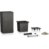 Ghiveci Lechuza Canto Stone 30 High Graphite Black imaginea #2 — magazin online Desire.md
