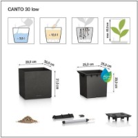 Ghiveci Lechuza Canto Stone 30 Low Graphite Black imaginea #3 — magazin online Desire.md