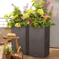 Ghiveci Lechuza Canto Stone 40 High Graphite Black imaginea #2 — magazin online Desire.md