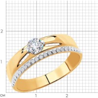 Inel SOLOVOV JEWELRY 51-110-00646-1 s.19 2,61g imaginea #3 — magazin online Desire.md