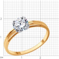 Inel SOLOVOV JEWELRY 51-110-01841-1 s.19 1,89g imaginea #3 — magazin online Desire.md