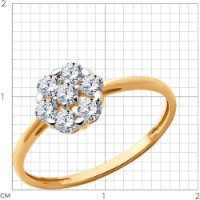 Inel SOLOVOV JEWELRY 51-110-02287-1 s.18 1,56g imaginea #3 — magazin online Desire.md