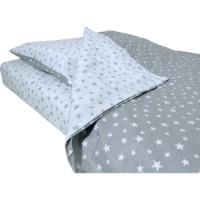 Lenjerie de pat pentru copii Holala Kids Medium Stars160x80cm 3pcs Maro
