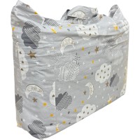 Protectie laterala pentru patut Holala Kids Pro Grey Clouds 120x60cm imaginea #3 — magazin online Desire.md
