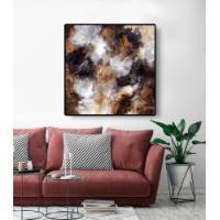 Pictură ArtShop Brown Abstract 40x40cm (PA3-XL)