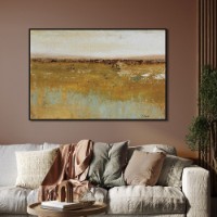 Pictură ArtShop Vintage Wood Texture Blue&Yellow 75x50cm (PA21-M)