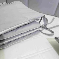 Protectie laterala pentru patut Holala Kids Smile Grey Unitone 120x60cm imaginea #4 — magazin online Desire.md