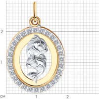Pandantiv SOLOVOV JEWELRY 033548 1,6g imaginea #3 — magazin online Desire.md