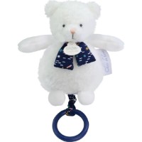 Jucărie pentru pătuturi si carucioare Doudou Bear White 17cm (DC4317)