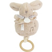 Jucărie pentru pătuturi si carucioare Doudou Rabbit Beige 20cm (DC4370)