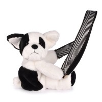 Geantă pentru copil Doudou Puppy White/Black 30cm (DC4564)