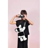 Geantă pentru copil Doudou Puppy White/Black 30cm (DC4564) imaginea #4 — magazin online Desire.md